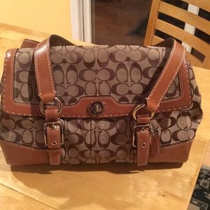 Coach signature brown handbag/purse